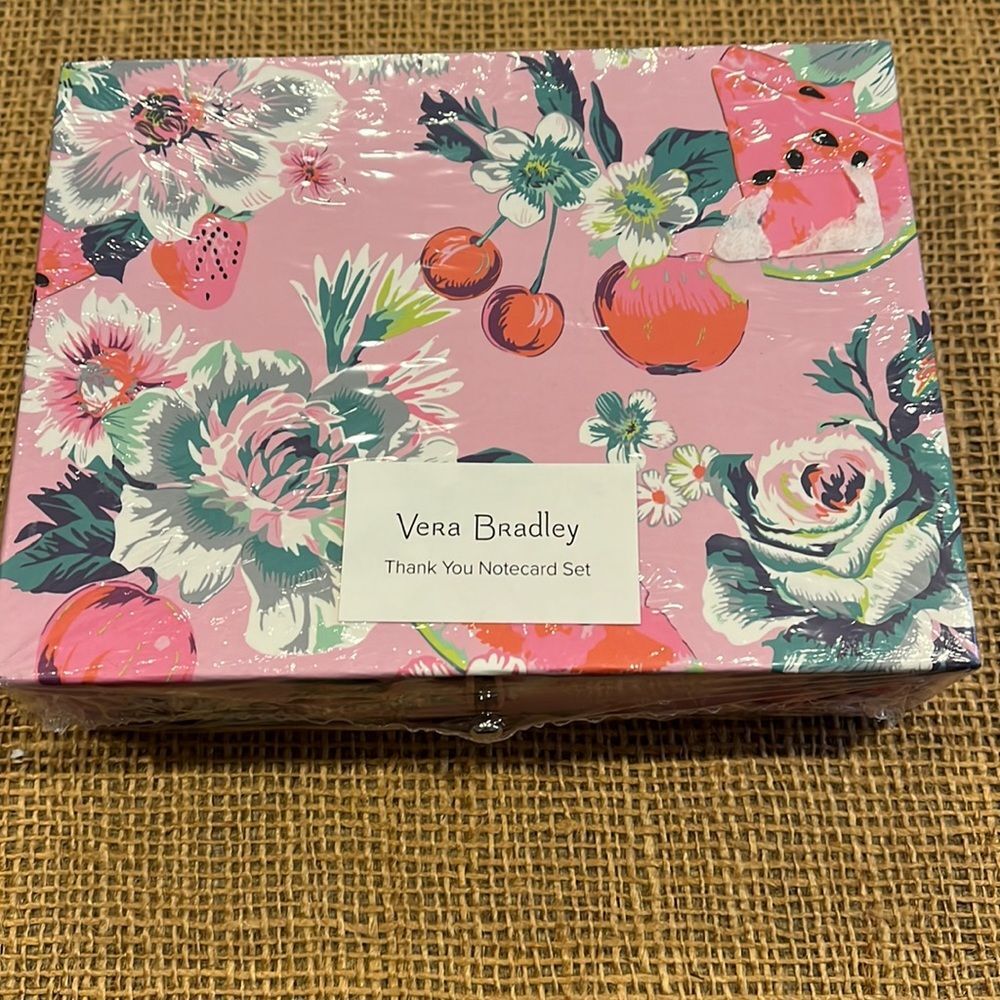 NIB Vera Bradley thank you note card set